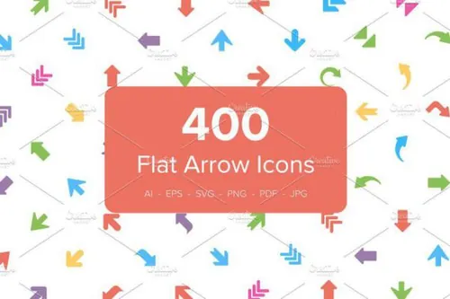 箭头图标素材 400 Flat Arrows Vector Icons