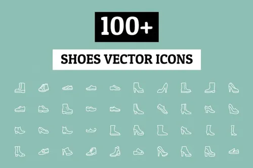 鞋子矢量图标素材 100  Shoes Vector Icons