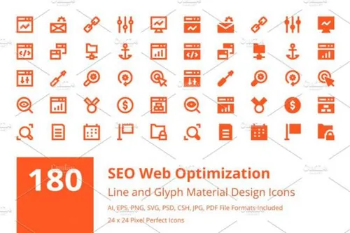 Seo网页优化素材图标下载 Seo Web Optimization Mater