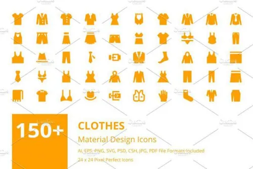 服装面料设计图标下载 150  Clothes Material Design