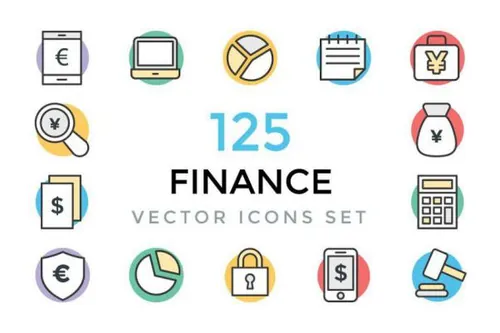 97金融矢量图标素材 125 Finance Vector Icons