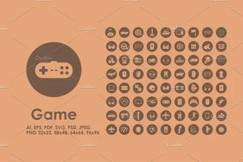 游戏矢量图标素材 Game icons