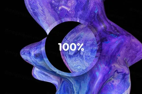 抽象艺术紫色液体大理石背景素材Violet Liquid M