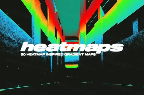 50个酸性艺术热感应热力图效果渐变素材 AAA - Heat