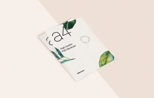 高品质的A4纸海报宣传单DM样机VI场景展示模型mockups
