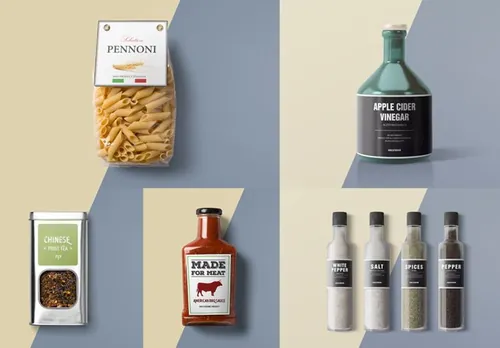 食品调料红酒包装贴图样机模型 Food Seasoning Mockups
