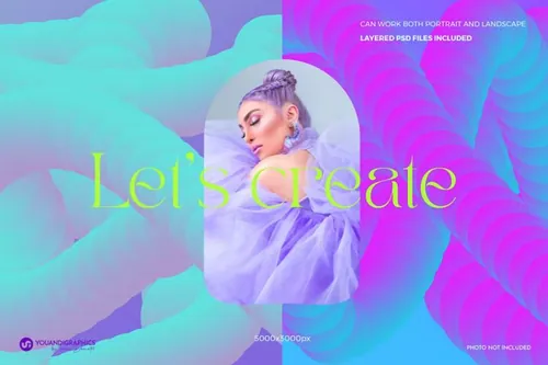 未来感抽象浮动三维渐变背景素材合辑 Retro Futuri