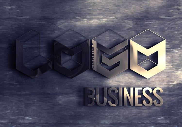 立体字标志贴图样机Corporate Identity Bundle （12）