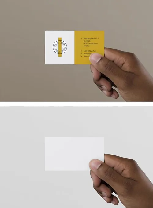 手持名片设计提案PSD模版素材 Hand Holding Business Card