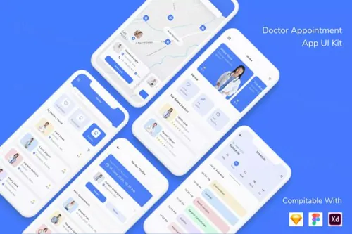 医生预约平台APP应用UI设计 Doctor Appointment