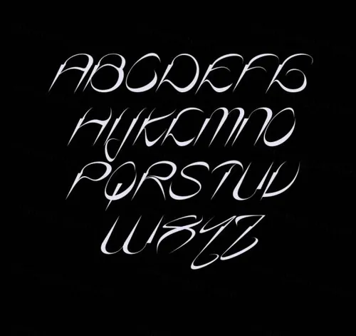 女性柔美曲线品牌包装设计英文装饰字体 Rembagram - Mars