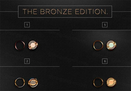 玫瑰金风格PS字体图形样式Bronze Photoshop Layer