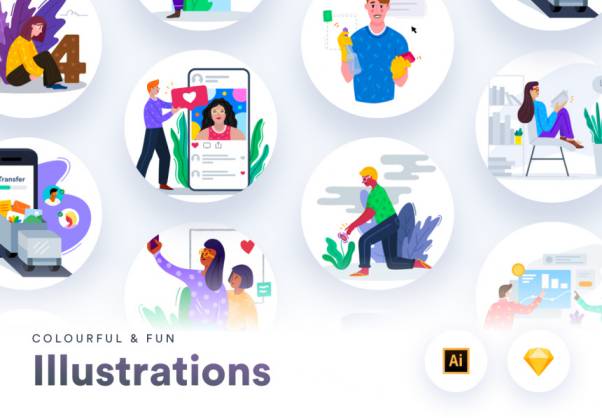 丰富有趣的插图Colourful amp;amp; Fun Illus