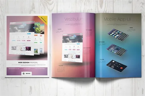 互联网APP网页宣传画册模板 Web Design Proposal