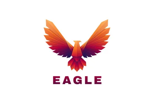 鹰渐变多彩动物LOGO商标矢量素材 Logo illustration gradient colorful style