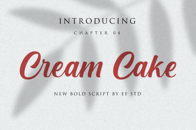 加粗手写英文字体 Cream Cake | New Bold Script Font
