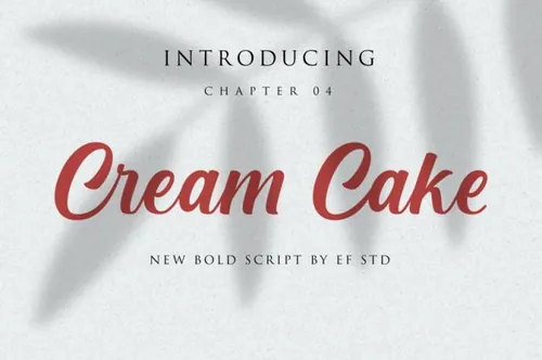 加粗手写英文字体 Cream Cake | New Bold Script Font