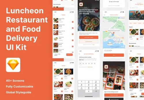 餐厅外卖预定订餐APP应用程序UI界面素材 Luncheon: Res