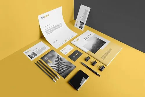 高品质的高端品牌文具办公用品提案样机展示模型 stationery-branding-mockup-vol-2