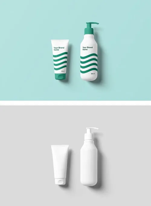 化妆品包装设计品牌贴图样机模版 Cosmetics Bottle Mockup