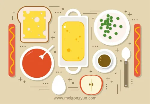 食品矢量插画Foods Vector Illustration