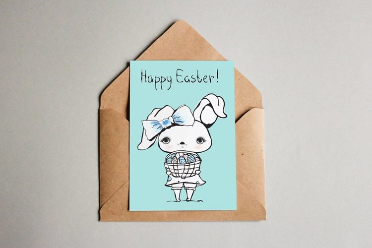 矢量手绘可爱兔子卡通的设计素材 1069802_Cute_R