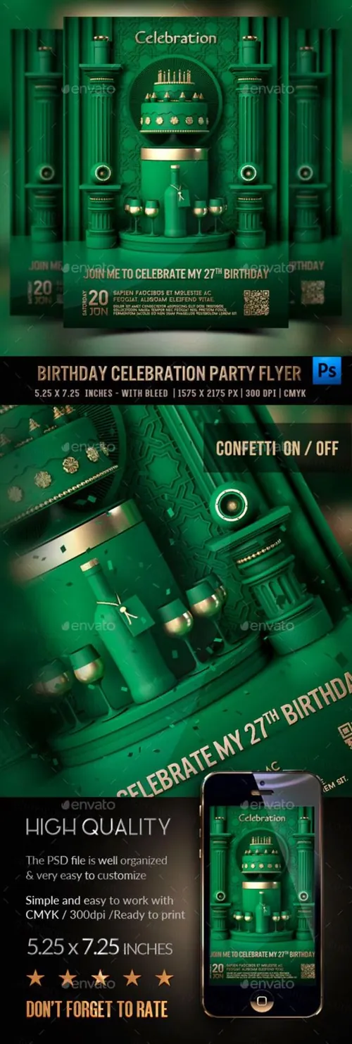超级VIP的生日庆祝海报设计海报模板vip-birthday-flyer