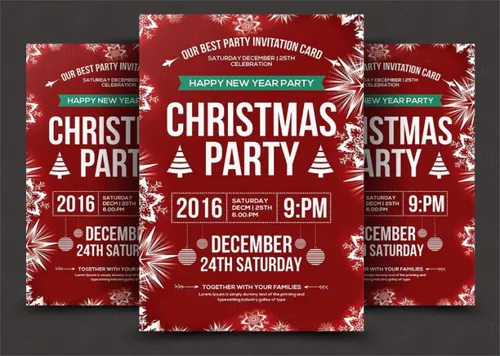 复古圣诞节海报设计模板 Christmas Flyer