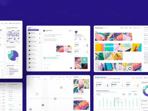 仪表板用户界面工具包SociaPlan Dashboard UI Ki