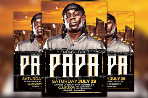 嘻哈艺术音乐传单模板 Hip Hop Artist Flyer Template