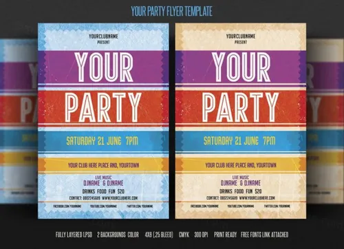 个性活动海报宣传模板 Your Party Flyer