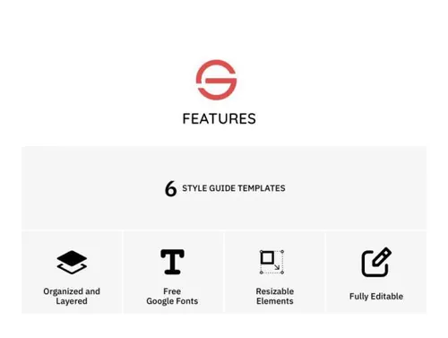 样式指南草图模板 Templates for Sketch and P
