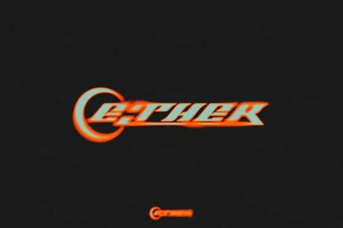 潮流运动机车赛车品牌设计装饰英文字体 ETHER TYPEFACE