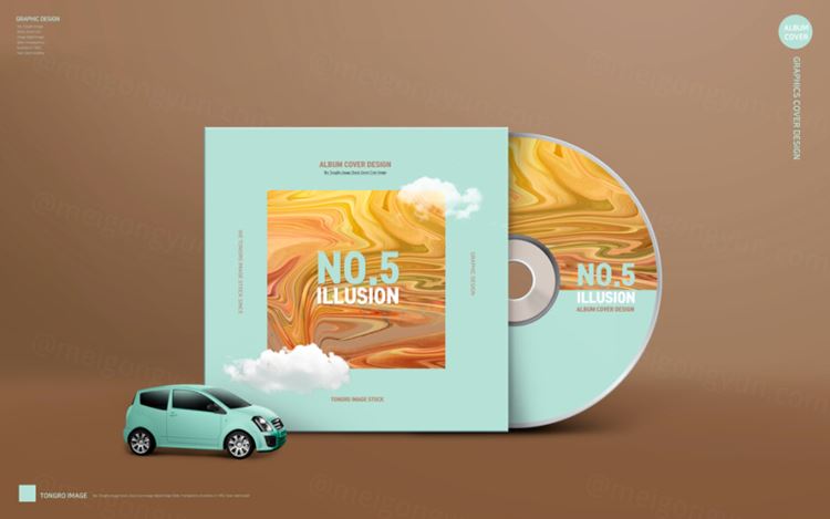 光盘光碟黑胶唱片品牌VI提案样机10