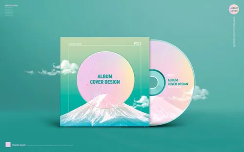 光盘光碟黑胶唱片品牌VI提案样机3