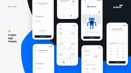 加密货币管理移动应用UI工具包 Crypto App – iOS UI Kit