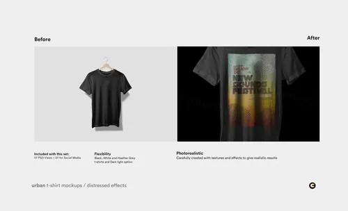 城市T恤设计样机