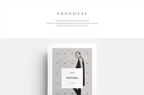 版式精致的现代简约杂志画册模版Proposal Minimalisme