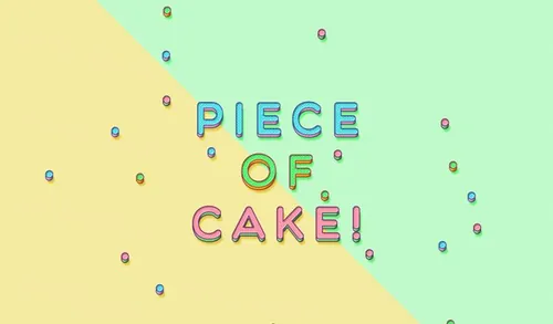趣味蛋糕PSD文字效果Piece of Cake Psd Text Effect