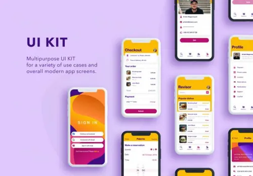 外卖送餐送货移动APP界面设计 Delivery UI Kit