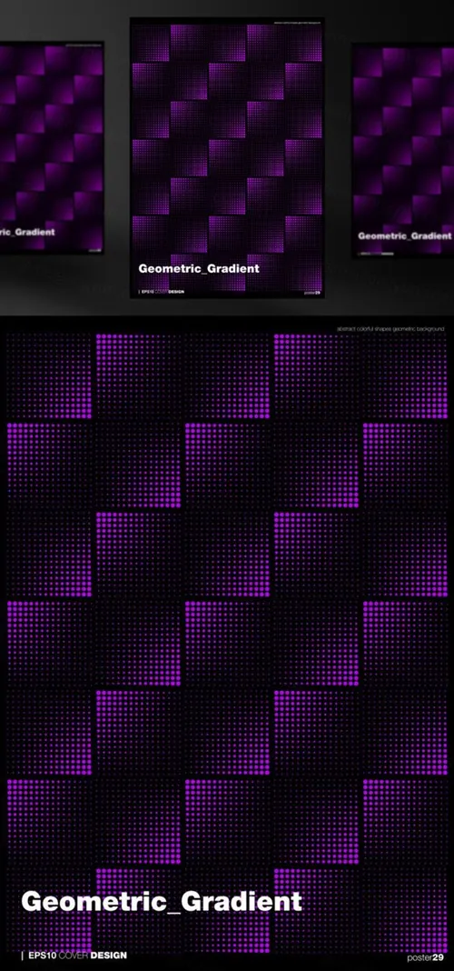 紫色渐变矩阵效果科技感鬼魅创意海报模板