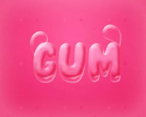 口香糖泡泡效果文字特效Gum Text Style 设计元素