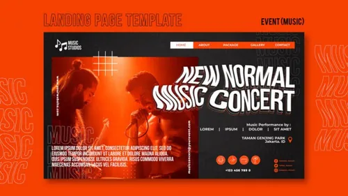 摇滚重金属音乐会演唱会活动宣传海报PSD模板 New normal music posts template