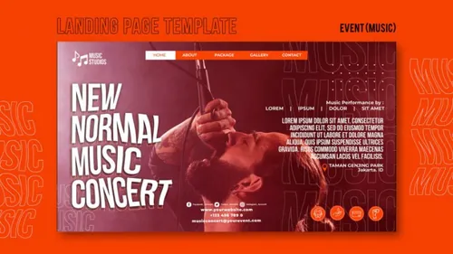 摇滚重金属音乐会演唱会活动宣传海报PSD模板 New normal music posts template