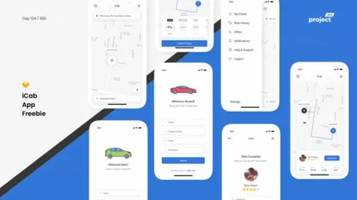 共享汽车租赁平台预订移动应用程序 iCab – Cab Booking App