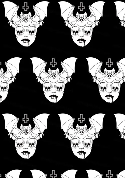 一组经验的死亡蝙蝠魔女矢量图案
