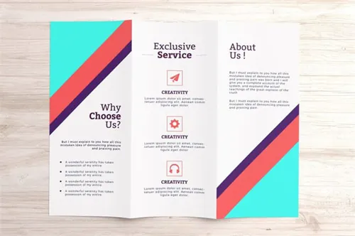 三折宣传传单手册样机模板 Letter-fold brochure Mockups v.3