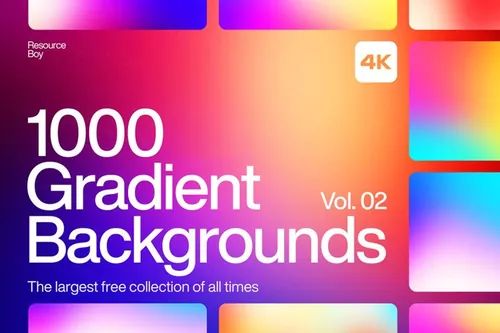 1000款潮流炫彩渐变背景素材 Gradient Backg