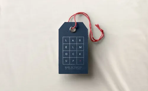 纸质标签模型PSD贴图模板Psd Label Brand Mockup