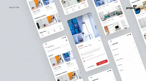 房产中介移动APP应用程序 Real Estate App Concept  每